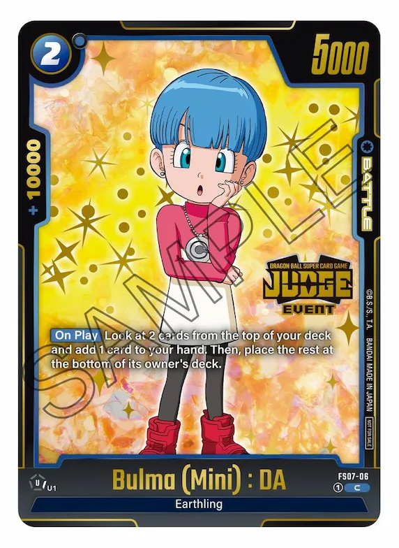 Bulma (Mini) : DA (Judge Pack (Event Judge) 03) #fs7-06 – Tournament and Championship Promos