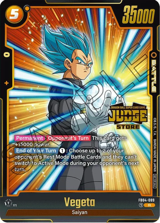 Vegeta (Judge Pack (Store Judge) 03) #fb4-089 – Tournament and Championship Promos