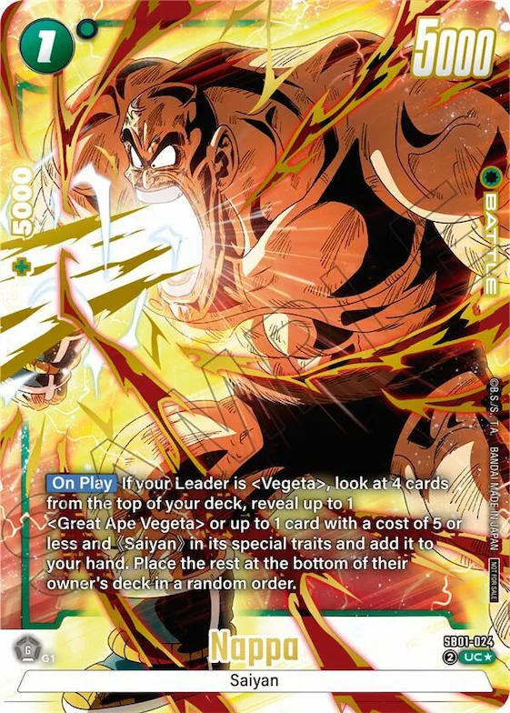 Nappa (Limited Pack 02) (Alternate Art) #sb1-024 – Tournament and Championship Promos