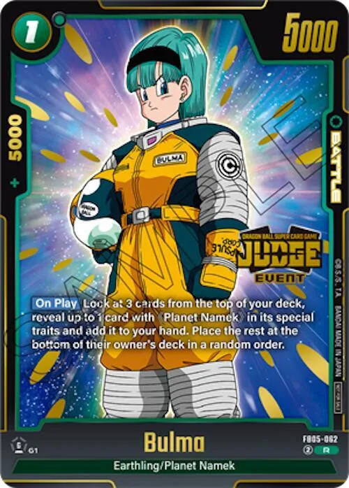 Bulma (Judge Pack (Event Judge) 04) #fb5-062 – Tournament and Championship Promos