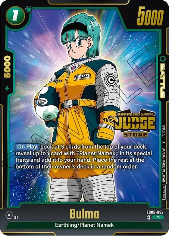 Bulma (Judge Pack (Store Judge) 04) #fb5-062 – Tournament and Championship Promos