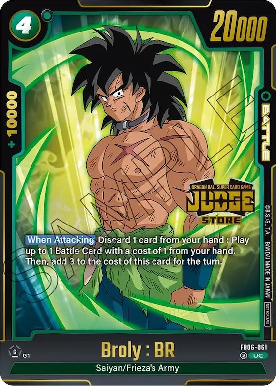 Broly : BR (Judge Pack (Store Judge) 04) #fb6-061 – Tournament and Championship Promos