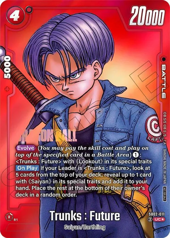 Trunks : Future - SB02-011 (Limited Pack MANGA Version 02) #sb2-011 – Tournament and Championship Promos