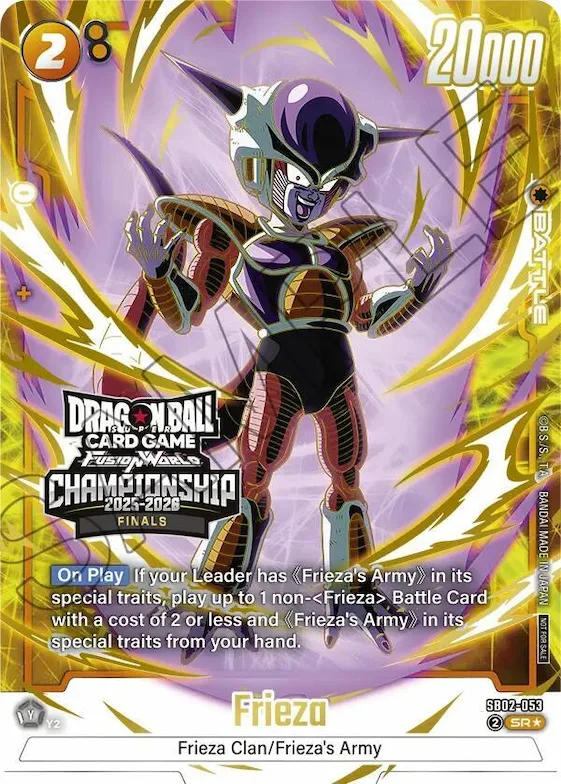 Frieza - SB02-053 (Championship 2025-2026 Finals) #sb2-053 – Tournament and Championship Promos