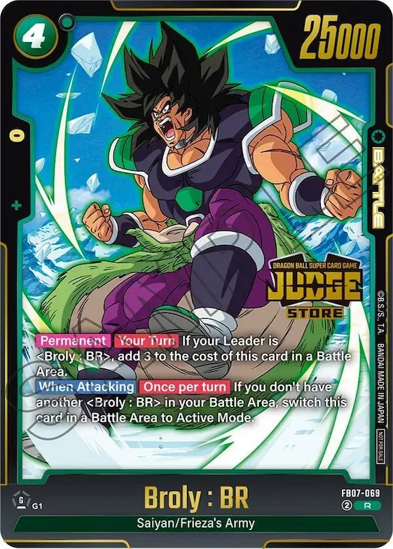 Broly : BR (Judge Pack (Store Judge) 05) #fb7-069 – Tournament and Championship Promos