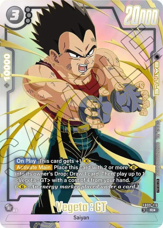 Vegeta : GT - FB09-116 (Limited Pack 26-27 WAVE1) #fb9-116 – Tournament and Championship Promos