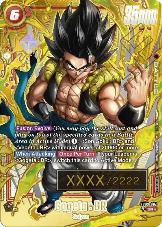 Gogeta : BR - FB09-007 (Serial Numbered) #fb9-007 – Tournament and Championship Promos