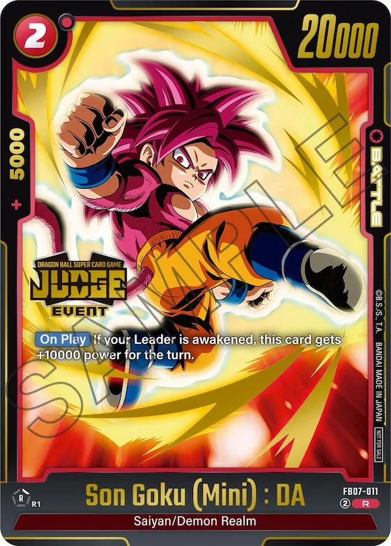 Son Goku (Mini) : DA (Judge Pack (Event Judge) 05) #fb7-011 – Tournament and Championship Promos