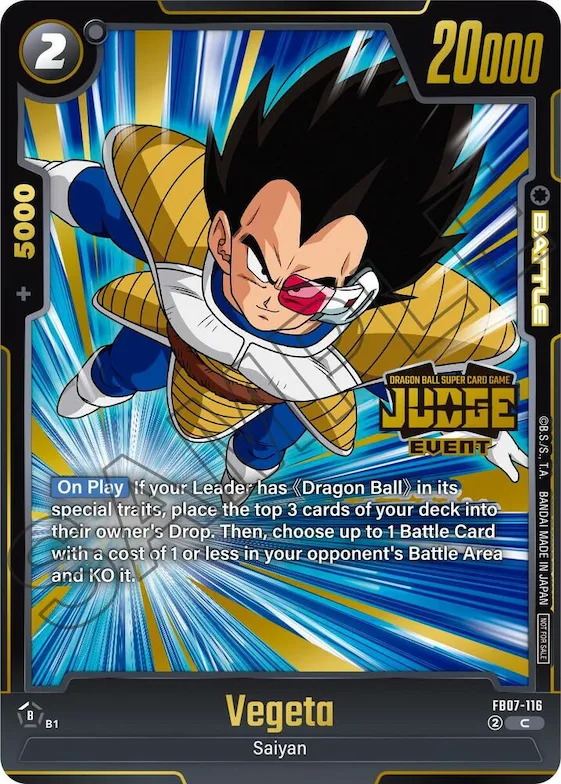 Vegeta (Judge Pack (Event Judge) 05) #fb7-116 – Tournament and Championship Promos