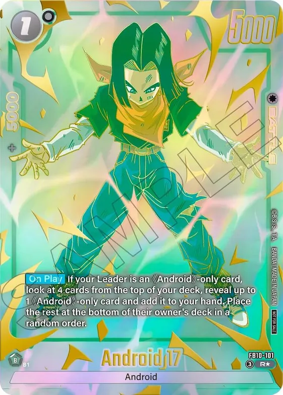 Android 17 - FB10-101 (Limited Pack 26-27 WAVE2) #fb10-101 – Tournament and Championship Promos