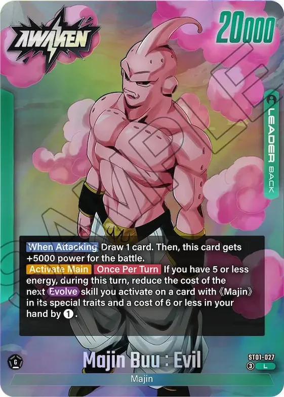 Majin Buu/Majin Buu : Pure Evil // Majin Buu : Evil #st1-027 – Story Booster 01