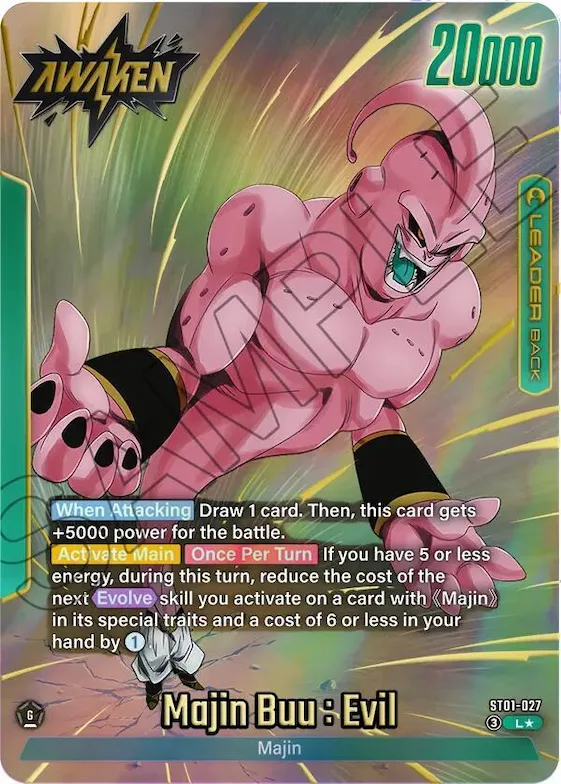 Majin Buu/Majin Buu : Pure Evil // Majin Buu : Evil #st1-027 – Story Booster 01