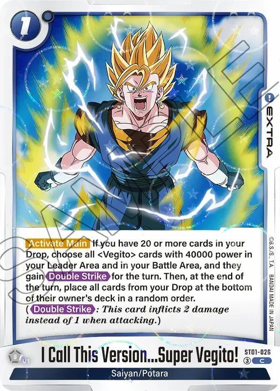 I Call This Version...Super Vegito! (Dragon Ball Pattern) #st1-026 – Story Booster 01