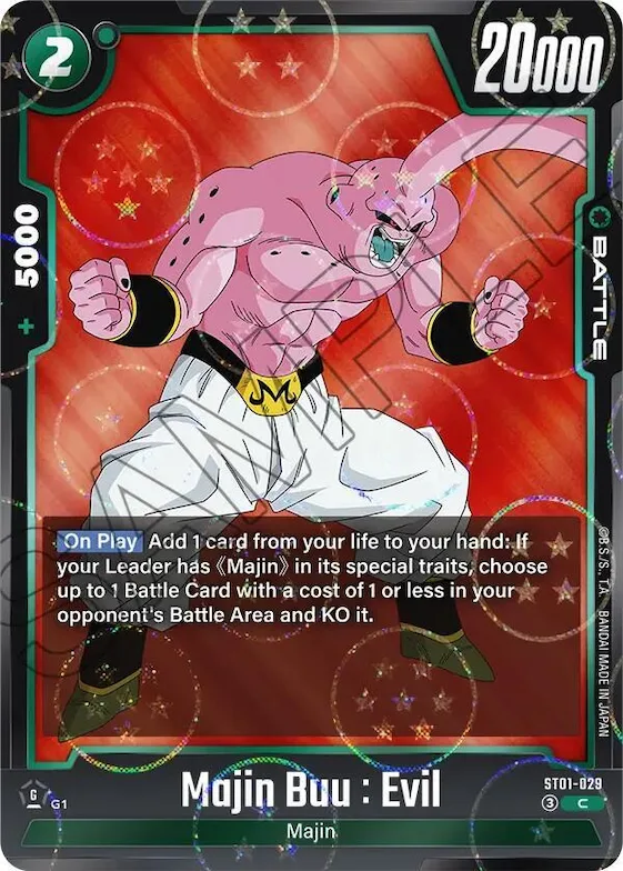 Majin Buu : Evil - ST01-029 (Dragon Ball Pattern) #st1-029 – Story Booster 01