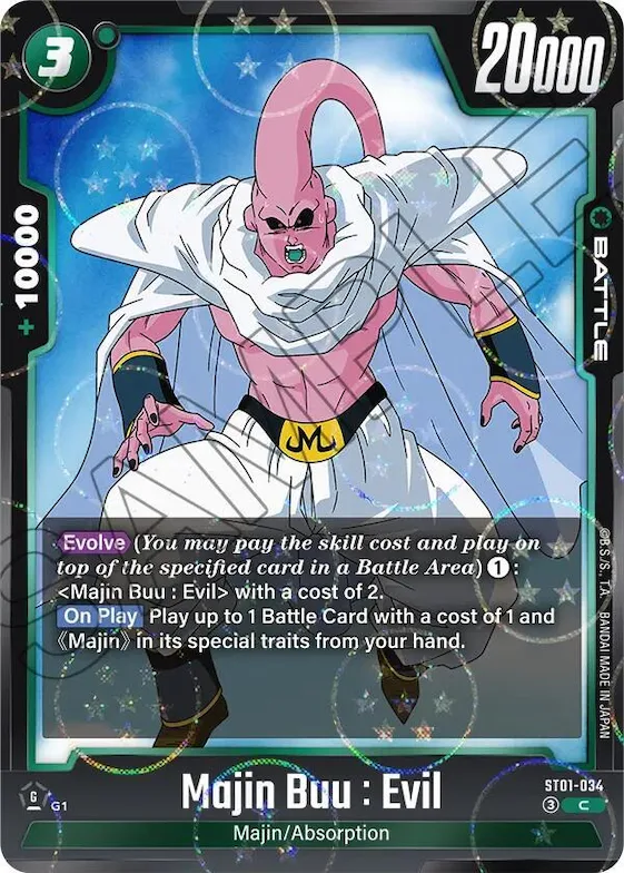 Majin Buu : Evil - ST01-034 (Dragon Ball Pattern) #st1-034 – Story Booster 01