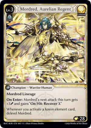 Mordred, Aurelian Regent #5 – Mordred Re: Collection, Aurelian Regent
