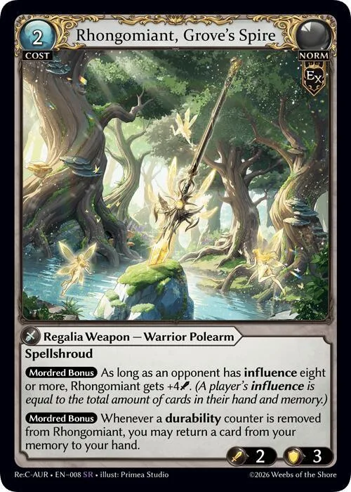 Rhongomiant, Grove's Spire #8 – Mordred Re: Collection, Aurelian Regent