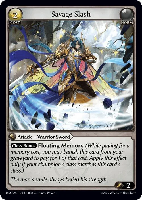 Savage Slash #20 – Mordred Re: Collection, Aurelian Regent