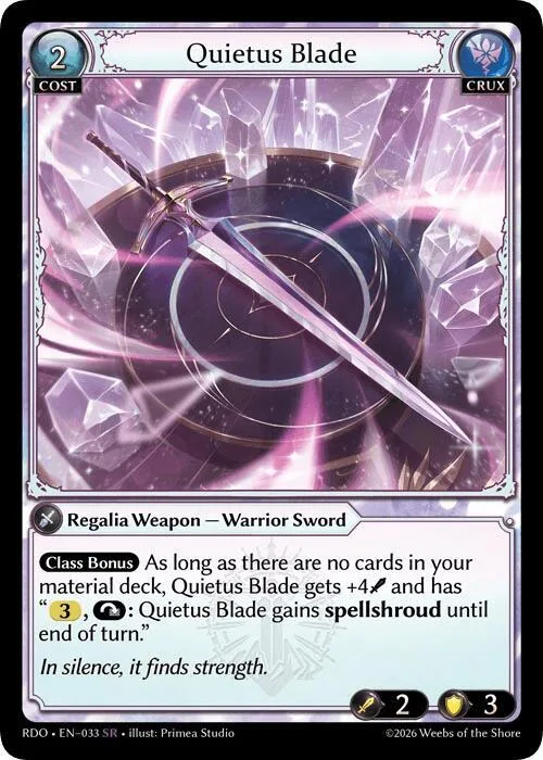 Quietus Blade #33 – Radiant Origins