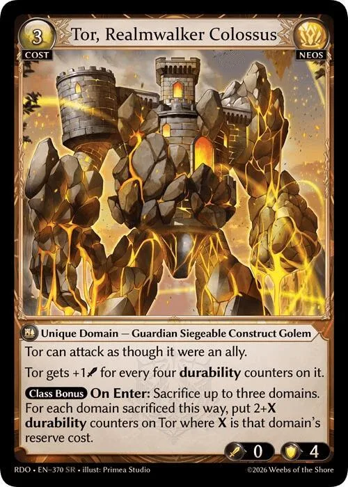 Tor, Realmwalker Colossus #370 – Radiant Origins