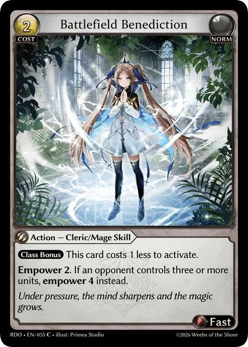 Battlefield Benediction (Curio Foil) #55 – Radiant Origins