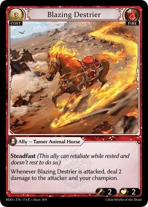 Blazing Destrier (Curio Foil) #173 – Radiant Origins