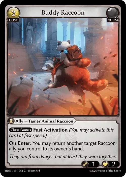 Buddy Raccoon (Curio Foil) #62 – Radiant Origins