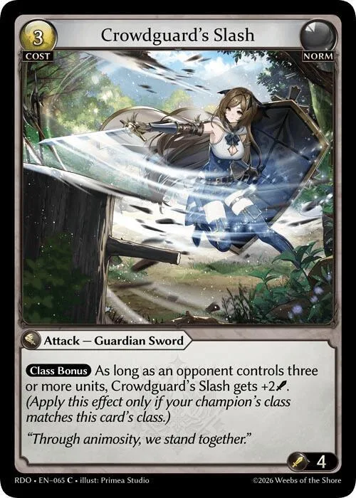 Crowdguard's Slash (Curio Foil) #65 – Radiant Origins