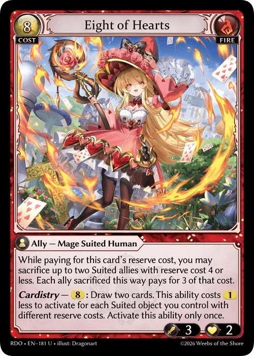 Eight of Hearts (Curio Foil) #181 – Radiant Origins