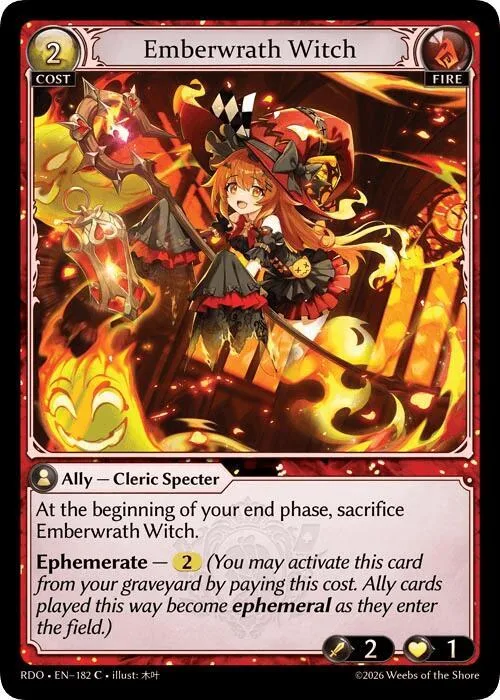 Emberwrath Witch (Curio Foil) #182 – Radiant Origins