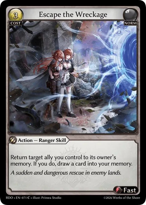 Escape the Wreckage (Curio Foil) #71 – Radiant Origins