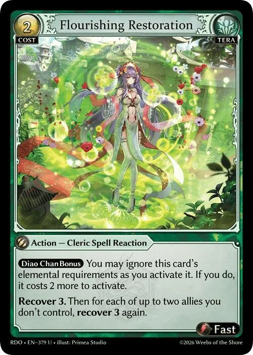 Flourishing Restoration (Curio Foil) #379 – Radiant Origins