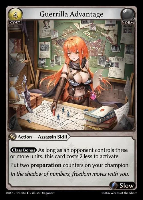 Guerrilla Advantage (Curio Foil) #86 – Radiant Origins