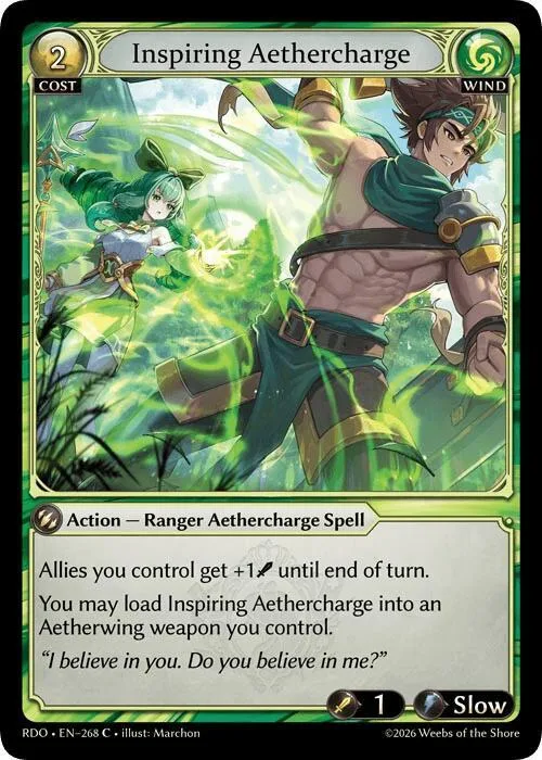 Inspiring Aethercharge (Curio Foil) #268 – Radiant Origins