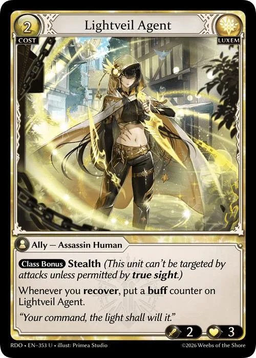 Lightveil Agent (Curio Foil) #353 – Radiant Origins