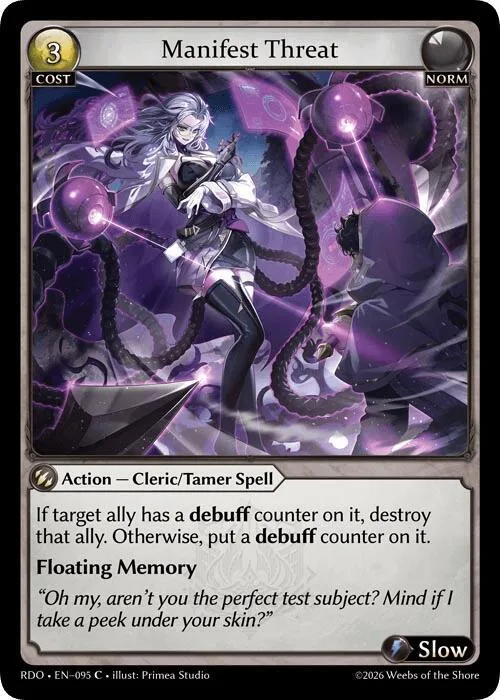 Manifest Threat (Curio Foil) #95 – Radiant Origins