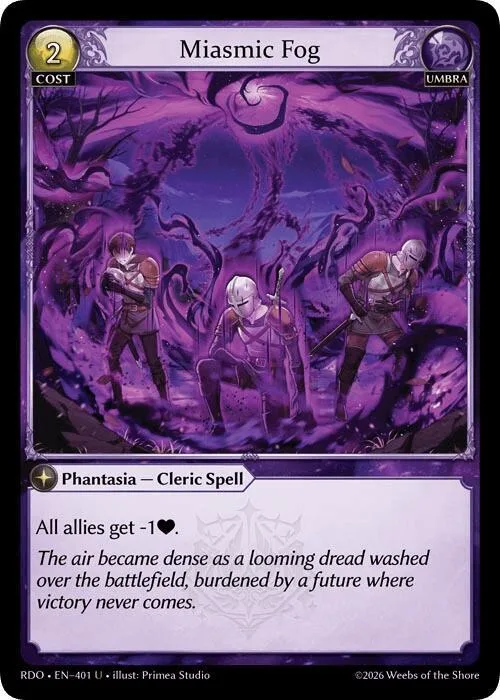 Miasmic Fog (Curio Foil) #401 – Radiant Origins