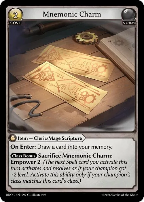 Mnemonic Charm (Curio Foil) #97 – Radiant Origins