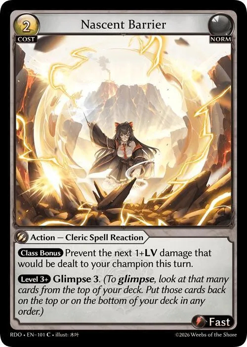 Nascent Barrier (Curio Foil) #101 – Radiant Origins