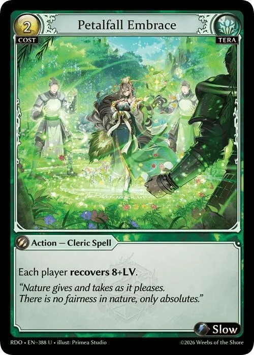 Petalfall Embrace (Curio Foil) #388 – Radiant Origins