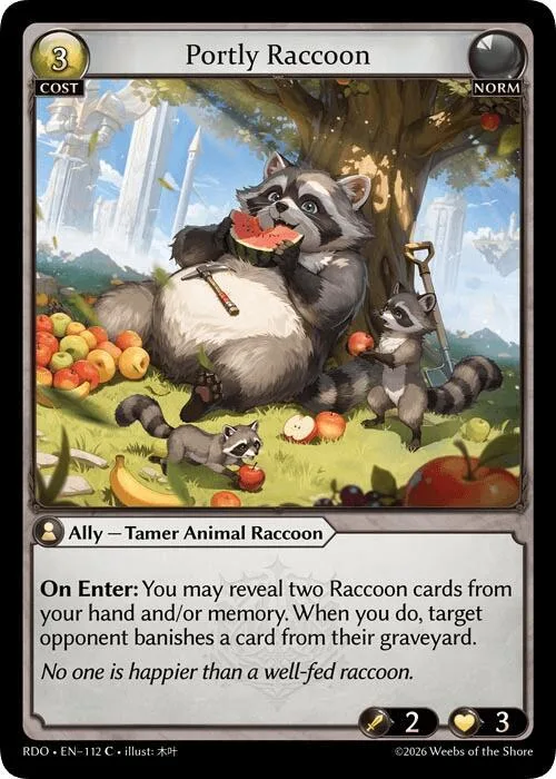 Portly Raccoon (Curio Foil) #112 – Radiant Origins
