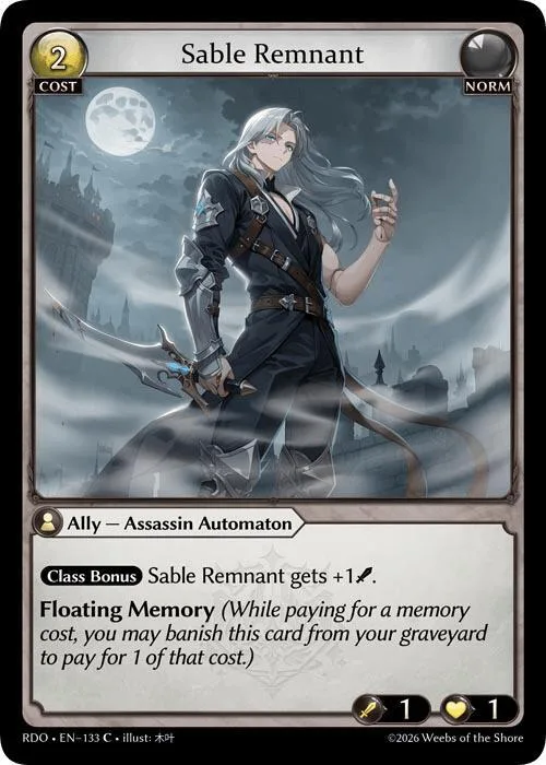 Sable Remnant (Curio Foil) #133 – Radiant Origins