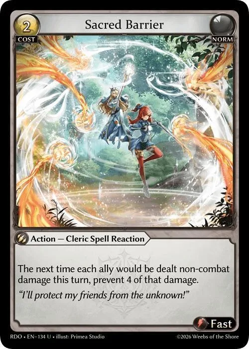 Sacred Barrier (Curio Foil) #134 – Radiant Origins