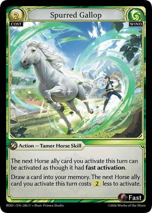 Spurred Gallop (Curio Foil) #286 – Radiant Origins