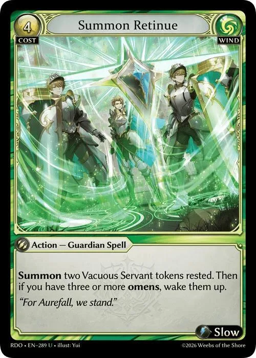 Summon Retinue (Curio Foil) #289 – Radiant Origins