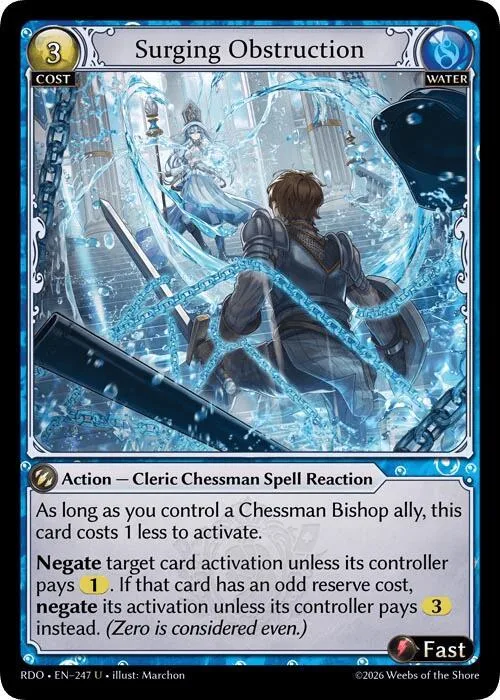 Surging Obstruction (Curio Foil) #247 – Radiant Origins