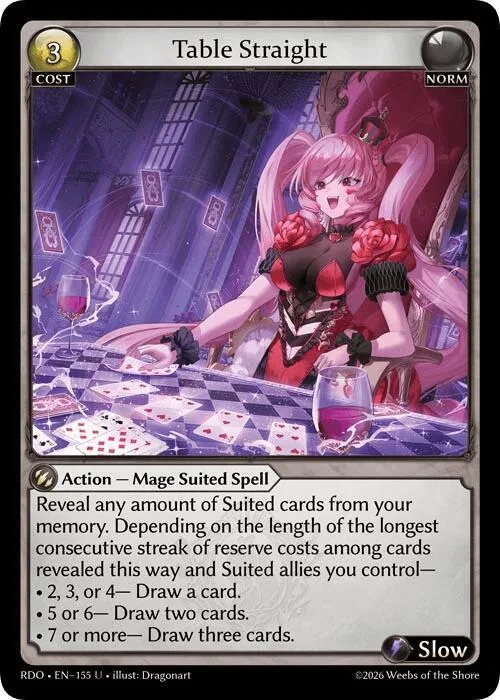 Table Straight (Curio Foil) #155 – Radiant Origins