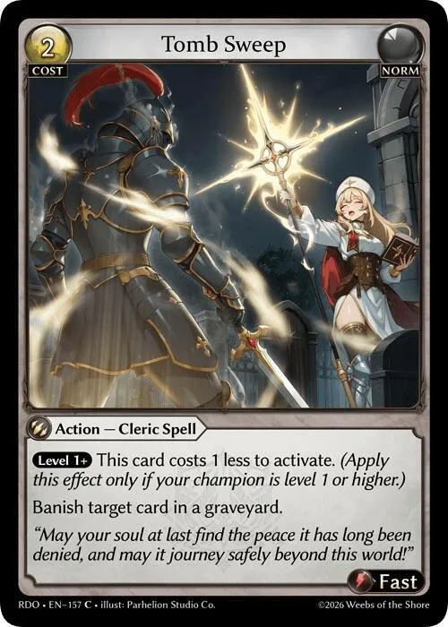 Tomb Sweep (Curio Foil) #157 – Radiant Origins