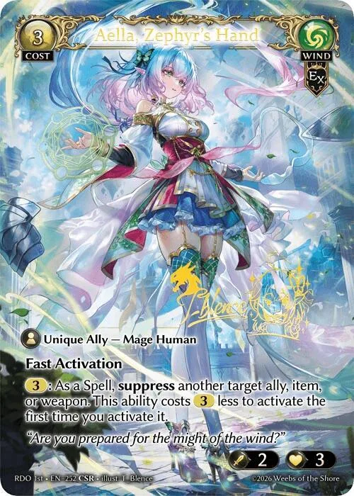 Aella, Zephyr's Hand (CSR) #252 – Radiant Origins