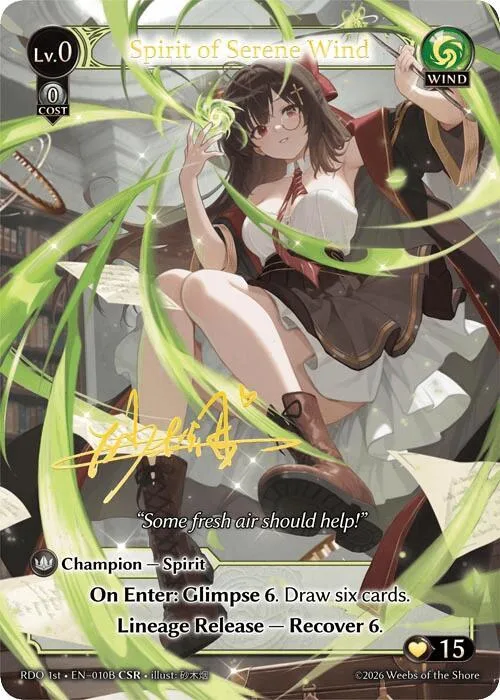 Spirit of Serene Wind (010B) #10b – Radiant Origins